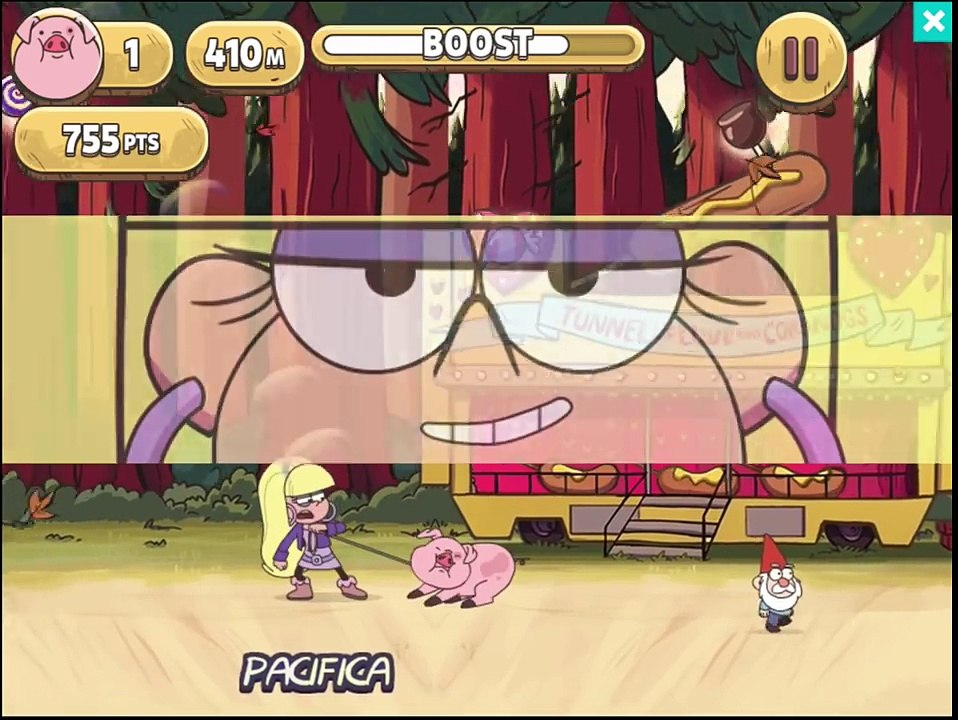 Gravity Falls: Waddles Food Fever - Avoid Pacifica (iOS/iPad Gameplay)