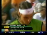 Nadal vs Federer Roland Garros SF 2005 ESPN Set 1