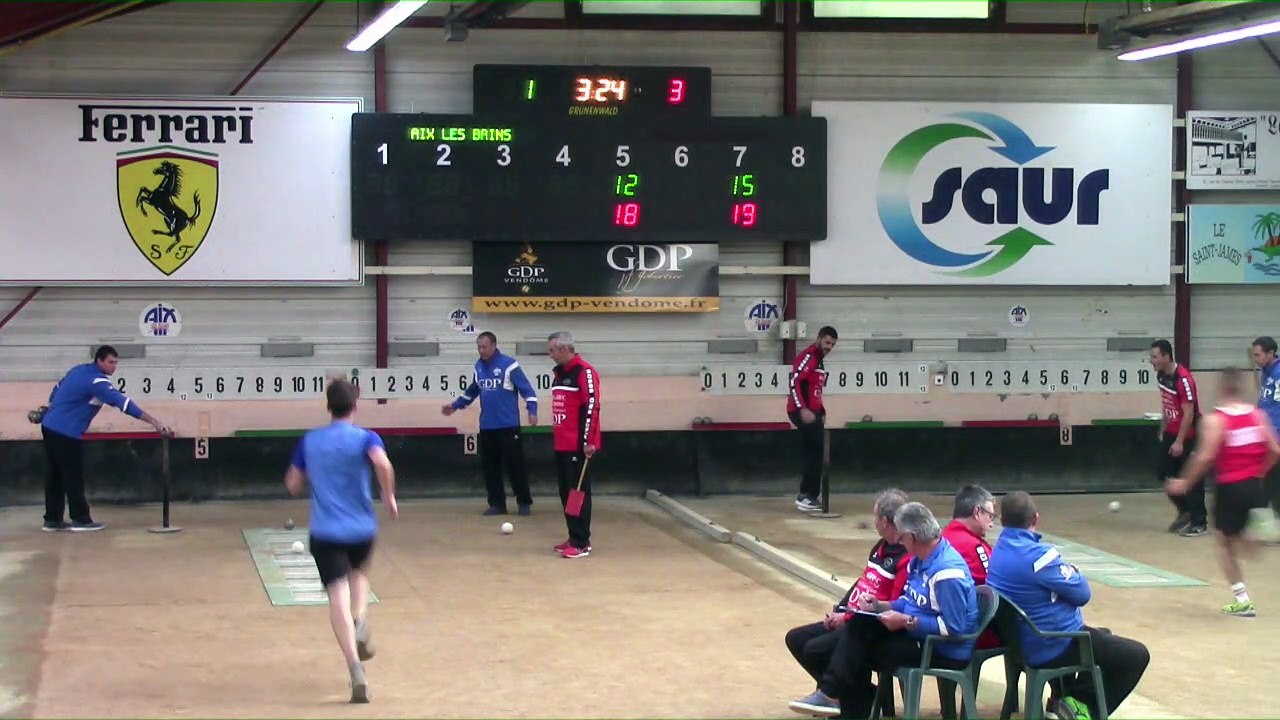 Premier tour, tir rapide en double, Club Elite Masculin J3, Aix-les-Bains contre Balaruc-les-Bains, octobre 2017