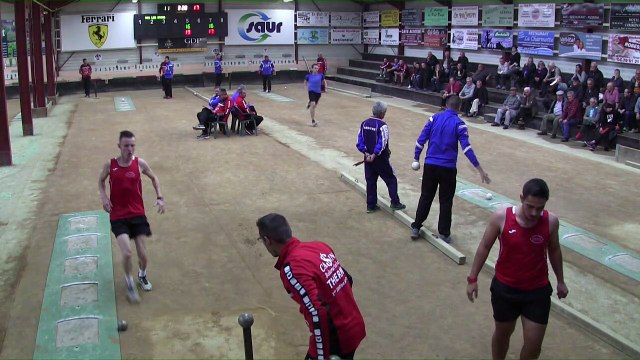 Troisième tour, tir rapide en double, Club Elite Masculin J3, Aix-les-Bains contre Balaruc-les-Bains, octobre 2017