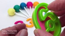 Learn Colours and Learn to Count Numbers from 1 to 12 with Glitter Play Doh Lollipops Fun for Kids