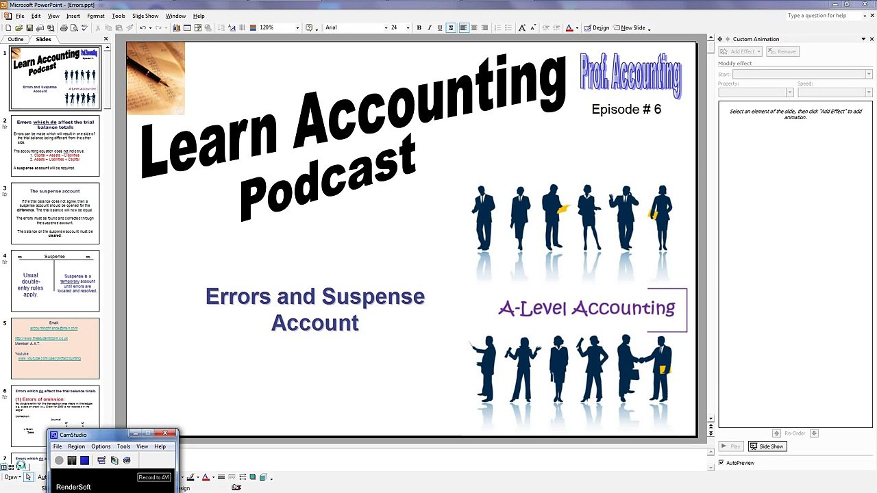 A Level Accounting Errors and Suspense Account Revision - Episode #6 - Prof. Accounting