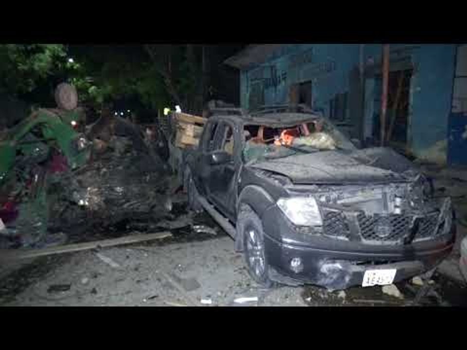 Deadly Car Bomb Leaves Mangled Vehicles, Buildings Outside Mogadishu Hotel