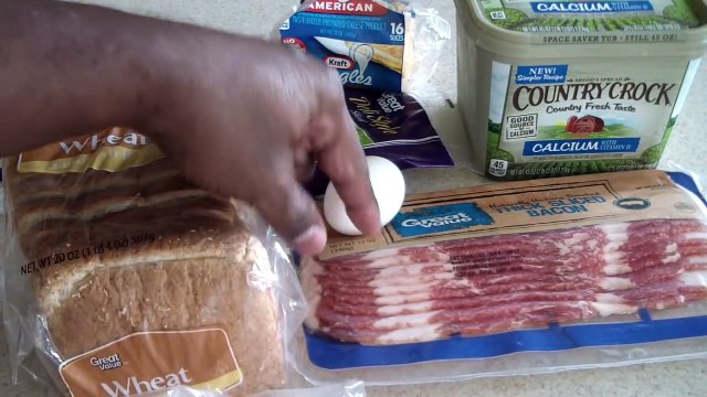 George Foreman Bacon, Egg, & Cheese sandwich breakfast griddle GBR5750S Grill & Broil