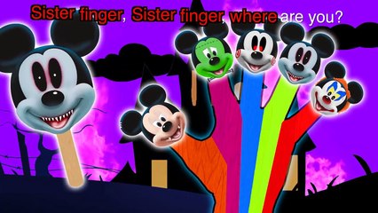 Scary Mickey Mouse Lollipop Finger Family. Kids songs compilation from Abe Kids TV