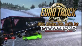 ETS 2 - Multiplayer [Winter] | Idiots, Crashes, Fails, Traffic Jam,.#34