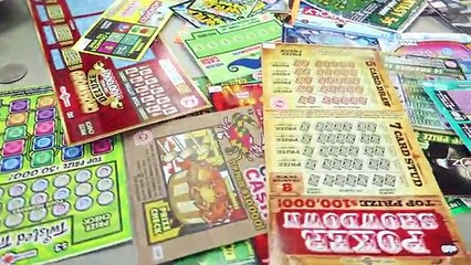 BUYING ALL THE LOTTERY TICKETS IN THE MACHINE. LOTTERY CHALLENGE!!!