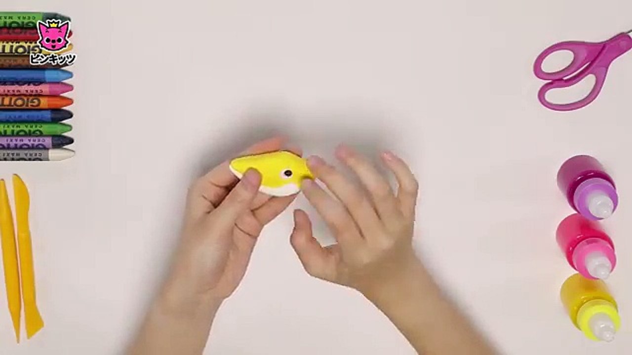 ねんどちびザメ _ ねんどで作ってみた _ ねんどどうぶつ _ どうぶつのうた _ ピンキッツ童謡