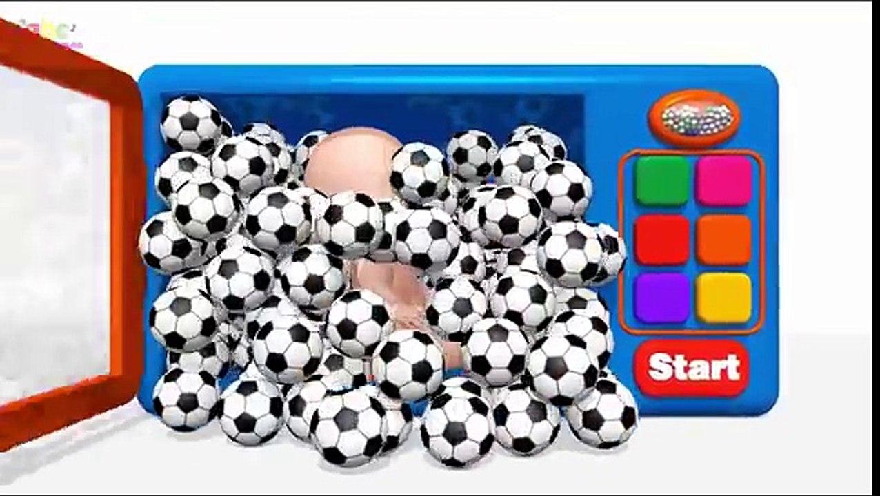 Learn Color with Balls Bad Baby Doll Microwave Oven toy Lollipop Soccer balls - Colours for Kids