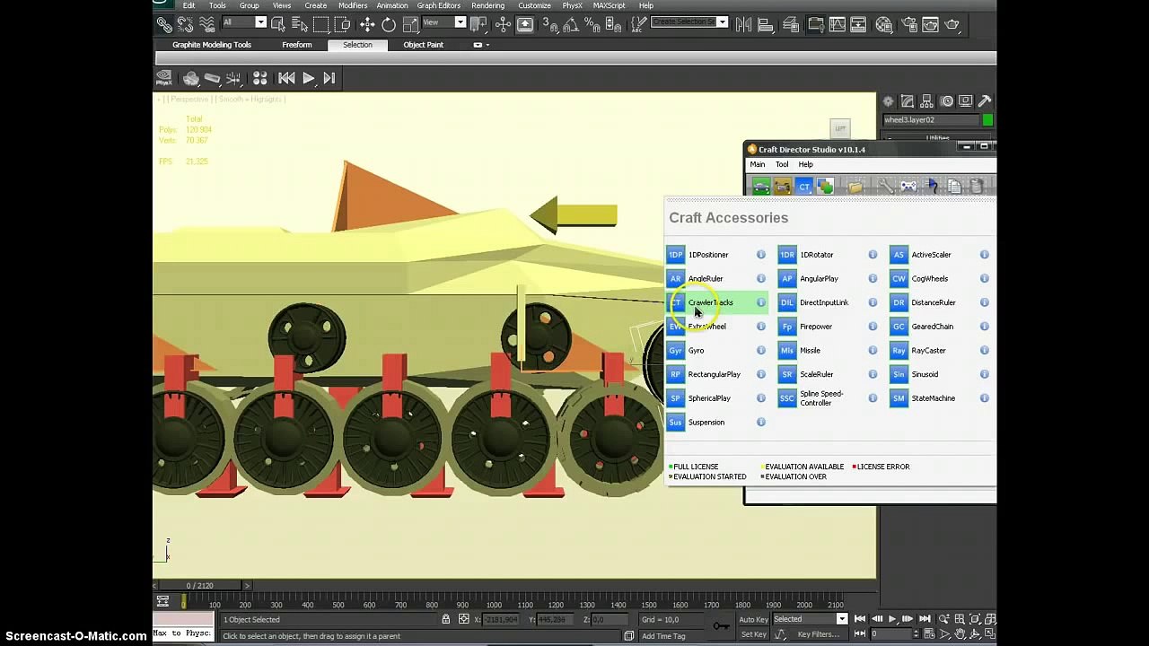 Уроки 3ds Max Анимация ГУСЕНИЧНОГО Транспорта№2 - TANK