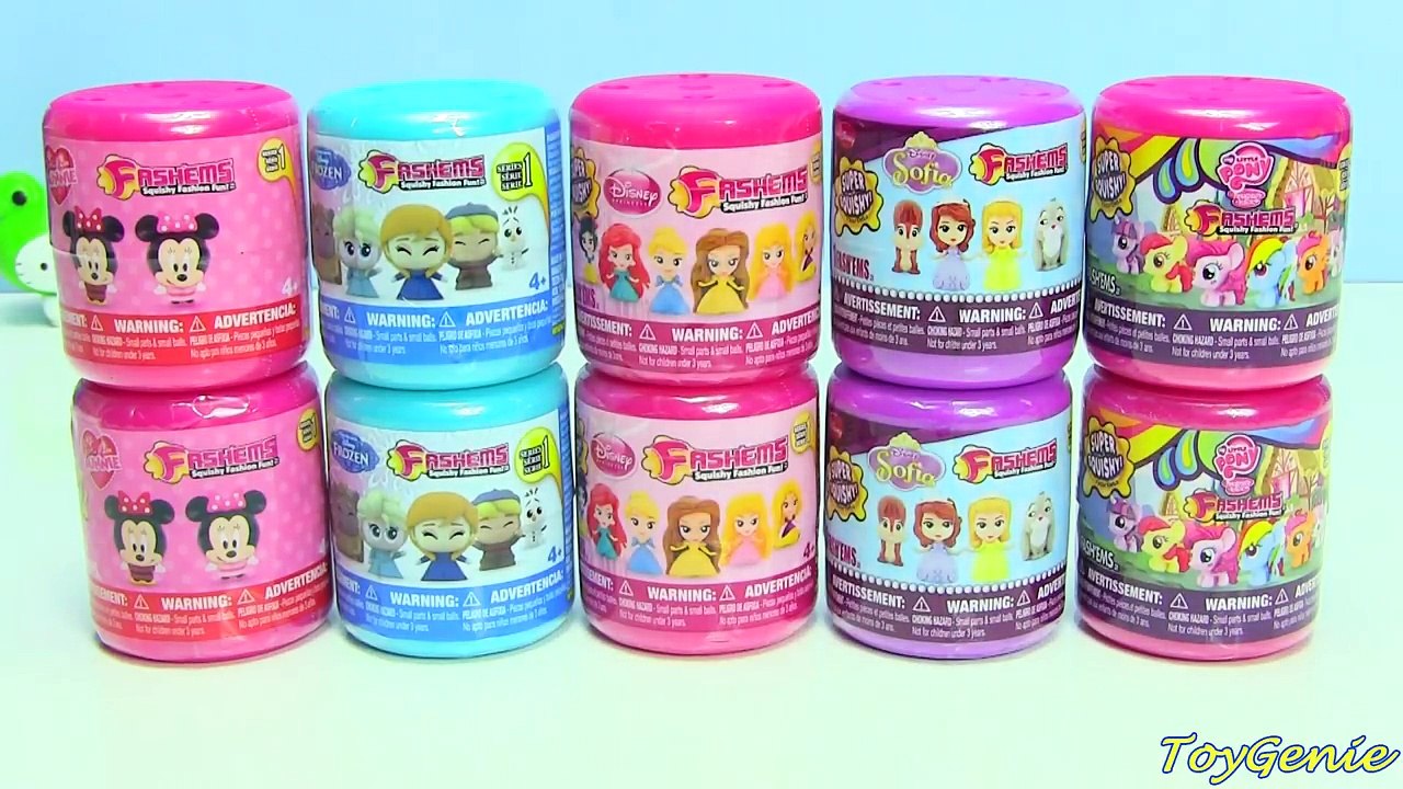 My Little Pony Series 3, Frozen, Disney Princess, Minnie Mouse, and Sofia the First Fashems