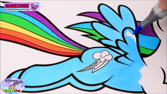 My Little Pony Coloring Book Rainbow Dash Compilation Episode Surprise Egg and Toy Collector SETC