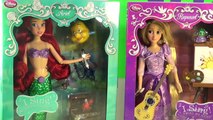 Disney Store Deluxe Singing Princess Dolls Ariel, Tiana, & Rapunzel! Review by Bins Toy Bin