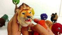 Learn Names And Sounds Of Wild Animals /Learn Colors with Play Doh And Safari Ltd Toys