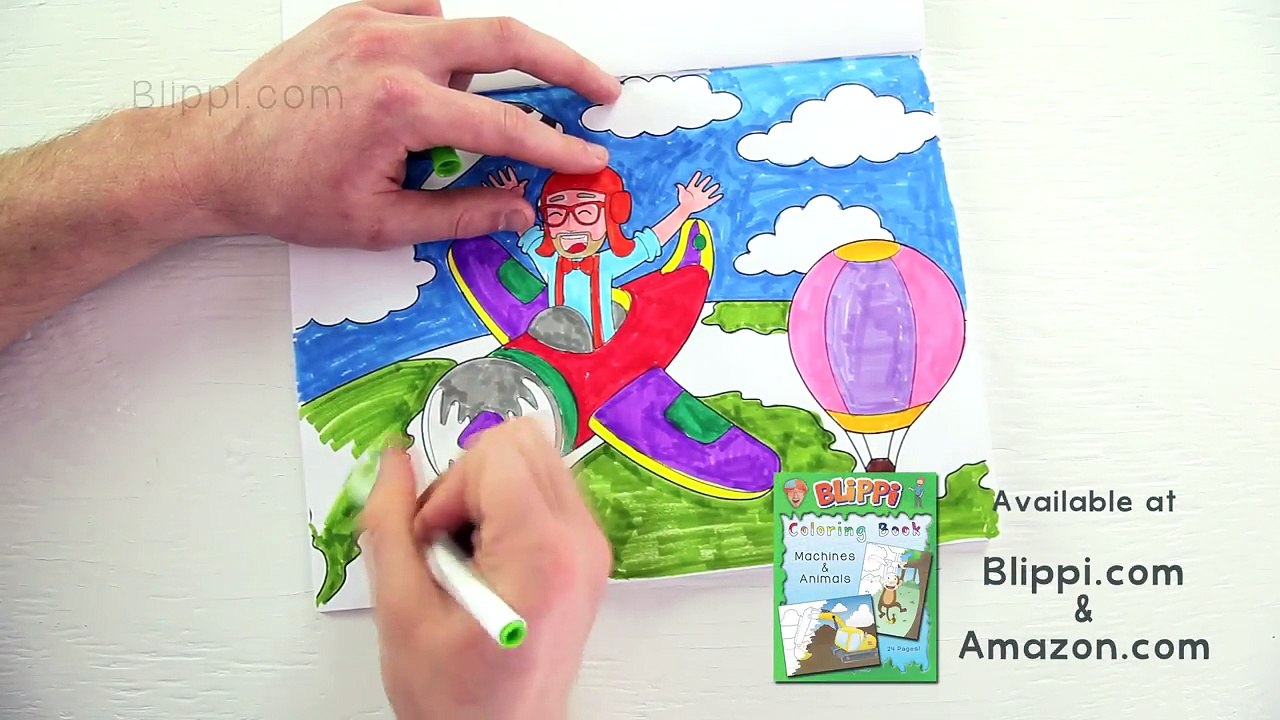 Learn Colors by Drawing with Blippi | Coloring Book