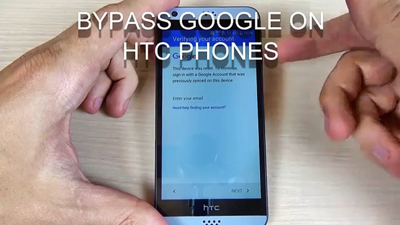 Bypass Google Account on HTC Desire 530, 630, 825, A9, M8, M9, HTC 10, Nexus 9
