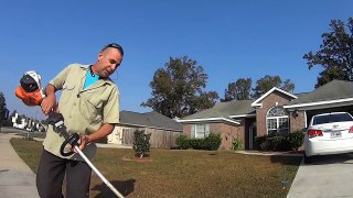 HOW TO EDGE with a string trimmer - weedeater - weedwacker Lawn Edging Tip