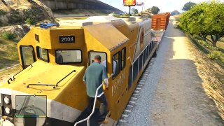 GTA 5 - Train Stowaway Simulator (Grand Theft Auto 5 Gameplay)