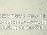 SIKORA BS383 Glas Christbaumschmuck Weihnachtskugeln 3er Set