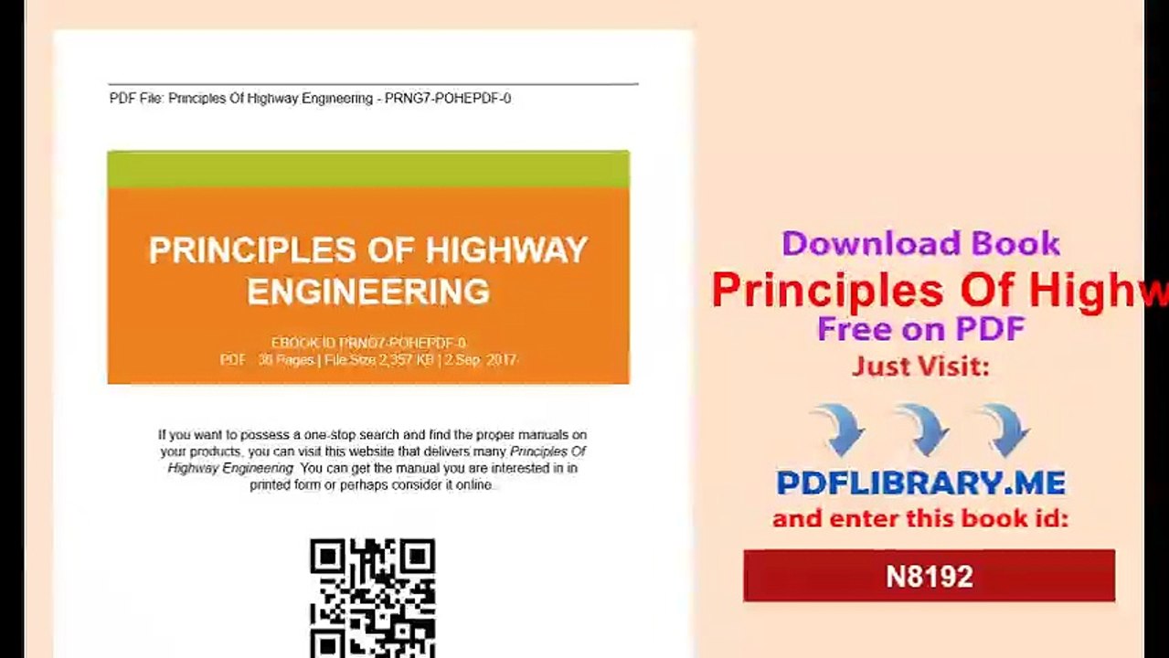Principles Of Highway Engineering
