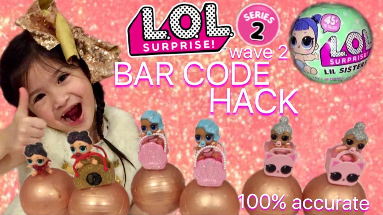 LOL SURPRISE DOLLS Series 2 Wave 2 bar code gold ball hack lil siters