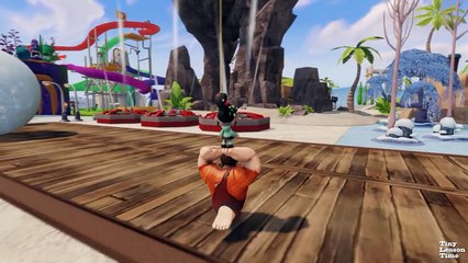 Wreck-it-Ralph plays with Zebras Elephants and Lion King | Fun Songs and Nursery Rhymes w/ Action