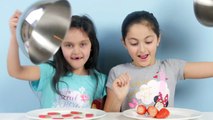 REAL FOOD Vs GUMMY FOOD Challenge! Super Gross Food -Kids Re -Worms & Candy Challenge!