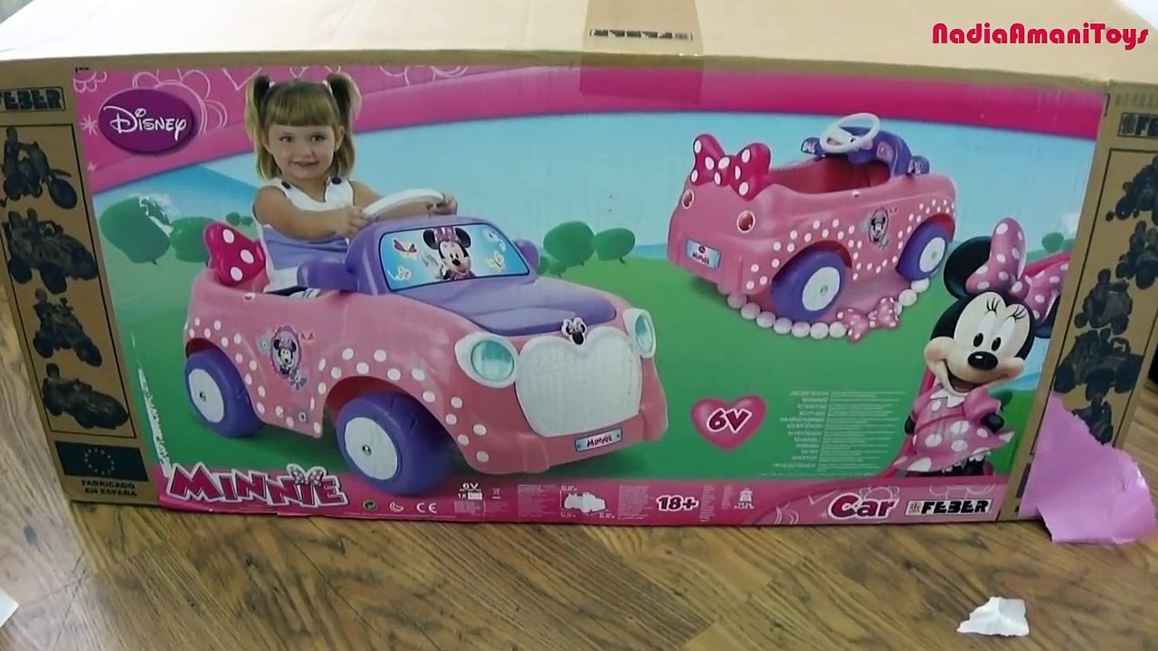 Minnie & Mickey Mouse Unboxing Surprise Ride On Power Wheels | PINK Disney Car Playtime Kids Fun Toy