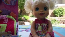 Baby Alive Feeding   Changing video with My Real Baby   Sweetheart salon set unboxing