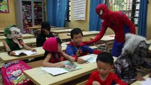 Masha Learn color at School Spiderman is Teacher Punish Joker Superman in classroom Superhero funny