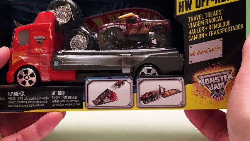 monster jam travel treads hauler