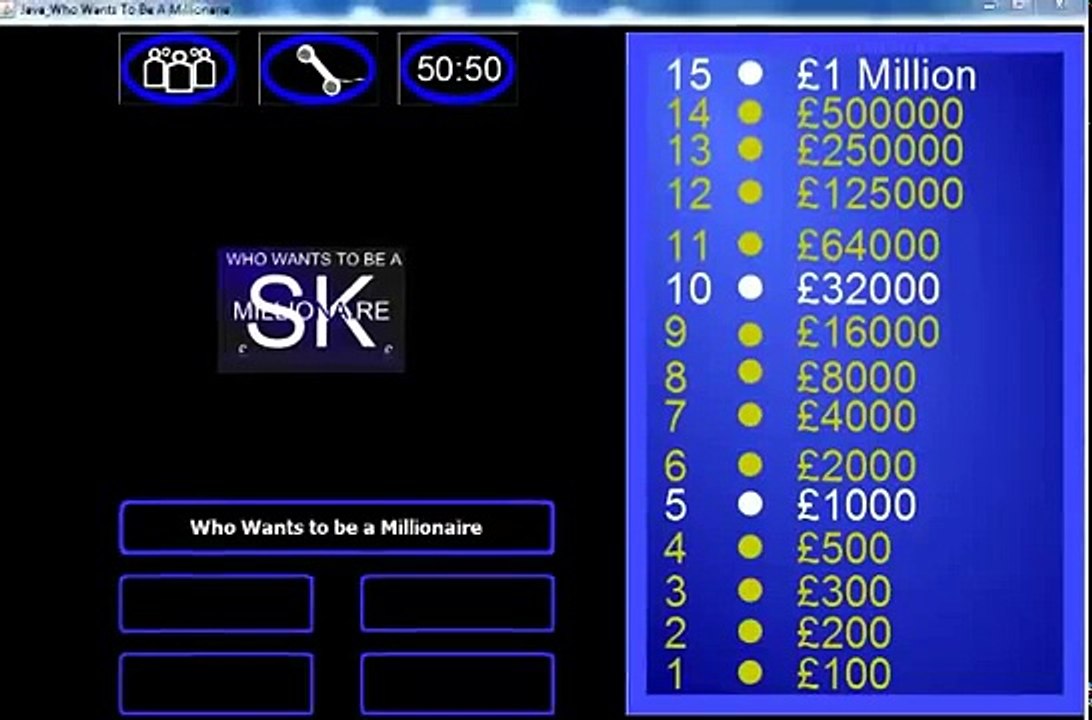 Who Wants to be a Millionaire - Java NetBeans Tutorial 1