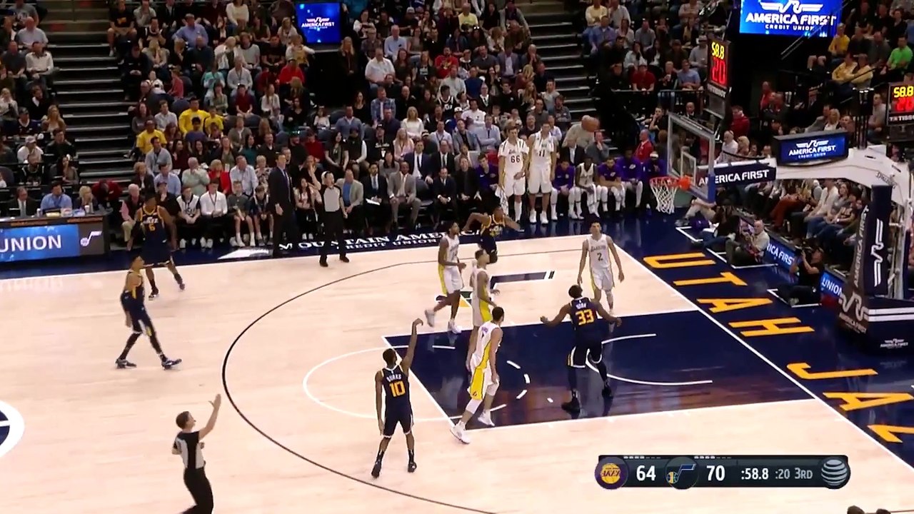 Jazz Rookie Donovan Mitchell Soars In For Monster Putback vs. Lakers