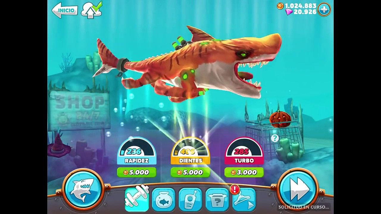 Hungry Shark World Desbloqueando al Tiburón Atómico