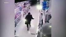 Runaway bull charges at pregnant woman in supermarket