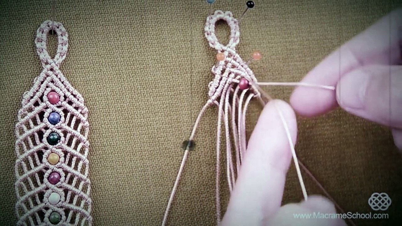 Macramé Herringbone Bracelet Tutorial by Macrame School