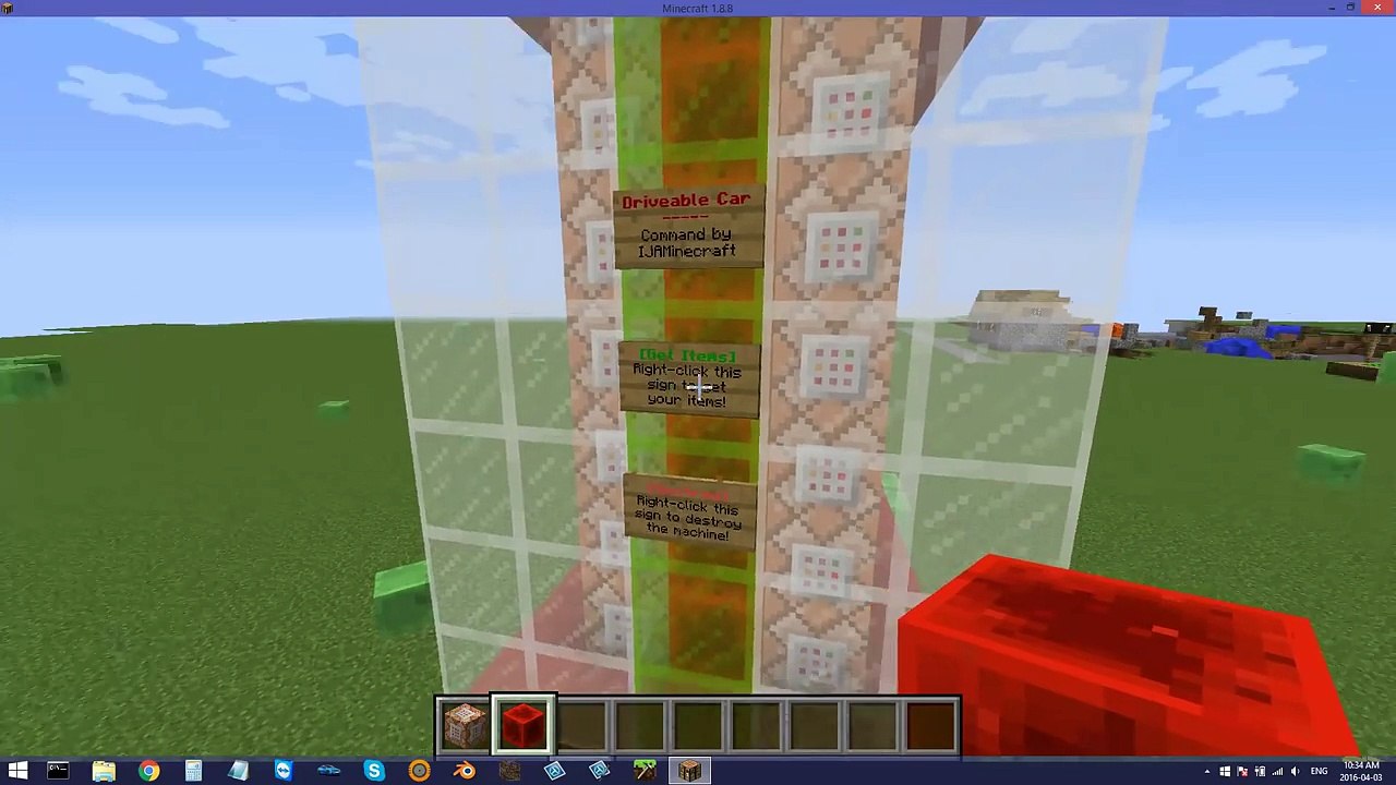 How to make a working car minecraft (no mods)