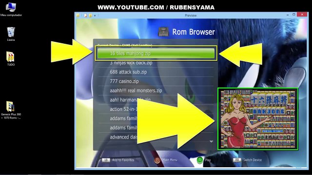 Como instalar Emulador de Mega Drive • [ Genesis Plus 360 + 1070 Roms ] • No Xbox RGH