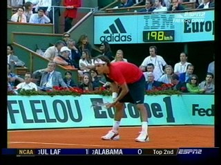Nadal vs Federer Roland Garros SF 2005 ESPN Set 3