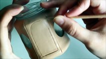 DIY Polymer Clay Christmas Gingerbread House Lantern/Jar Tutorial // Maive Ferrando