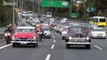 Klasik otomobilciler 15 Temmuz Şehitler Köprüsü’nde “Cumhuriyet turu” yaptı
