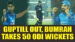 India vs NZ 3rd ODI : Guptill dismissed on 10, Jasprit Bumrah gets 50th ODI wicket | Oneindia News