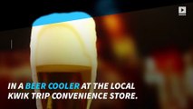Man gets locked in shop's beer cooler and gets drunk