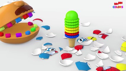 Learn Colors with Ice Cream Doctor Drill n Fill for Children - Ice Cream for Kids - BinBin Colors