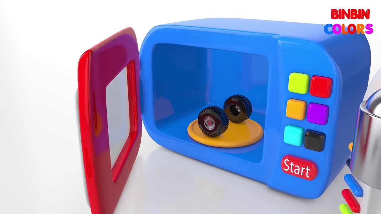 Learn Colors with Surprise Eggs Bulldozer Toys for Children Toddlers - BinBin Colors