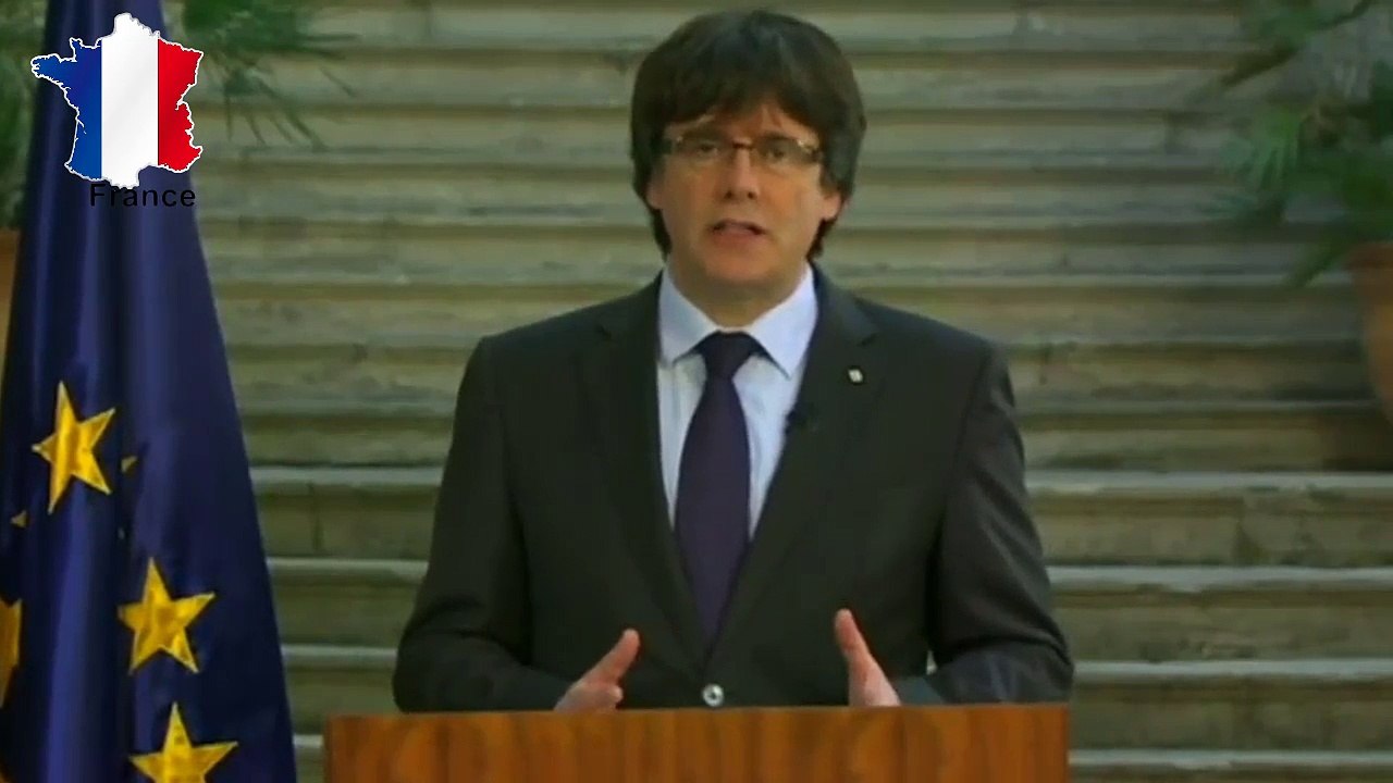 Discours de Puigdemont après la déclaration d'indépendance de la catalogne