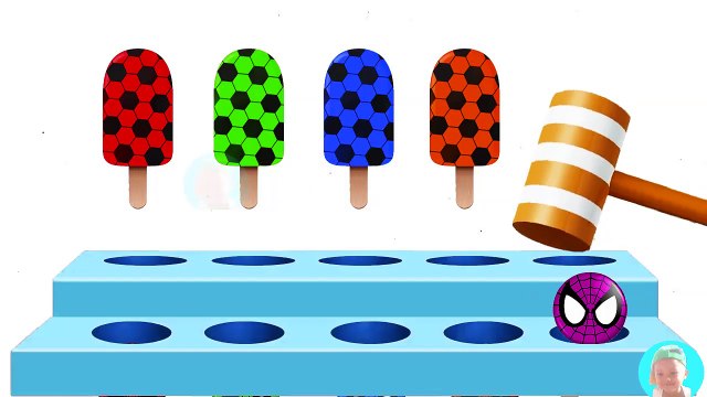 Learn Colors Soccer Balls 3D Ice Cream Rainbow Ball Balloons Popping for Kids