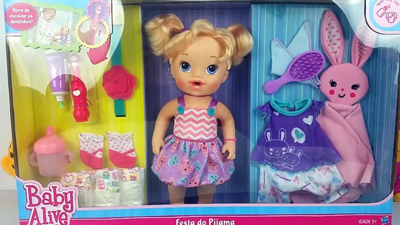 Baby Alive Minha Boneca Festa do Pijama que Escova os Dentinhos ( Hora de Dormir) ! Em Portugues