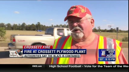 Crossett Plywood Plant fire contained