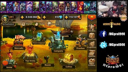 Maestro borracho Heroes Charge español